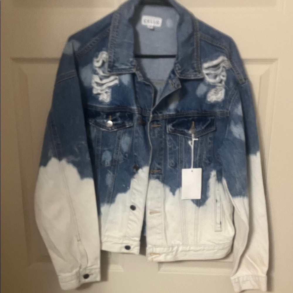 CELLO Blue and White Denim Jacket